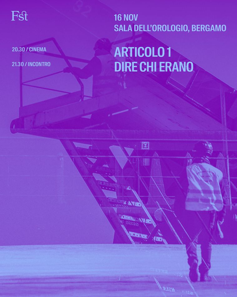 Articolo 1 e Dire chi erano: 16 novembre alla Sala dell'Orologio di Bergamo