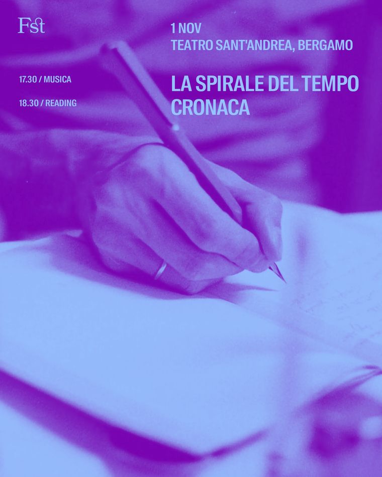La spirale del tempo e Cronaca: 1 novembre al Teatro Sant’Andrea di Bergamo